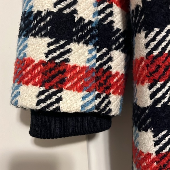 Banana Republic Italian plaid stadium coat   LIKE NEW! Worn once 1/2 tag on - Picture 3 of 13